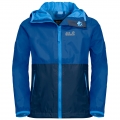 Jack Wolfskin Kurtka przeciwdeszczowa Rainy (wiatr- i wodoodporna) niebieska dla dzieci